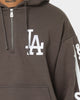 New Era Los Angeles Dodgers Quarter Zip Hoodie Moss