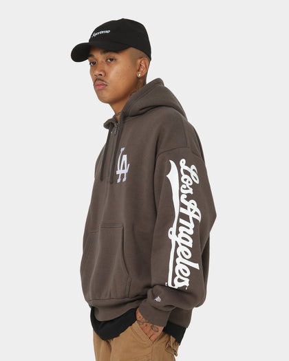 New Era Los Angeles Dodgers Quarter Zip Hoodie Moss