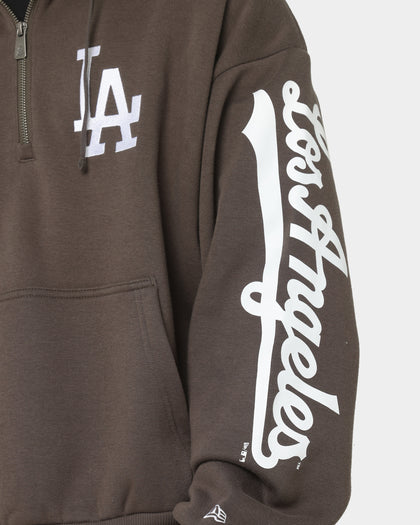 New Era Los Angeles Dodgers Quarter Zip Hoodie Moss