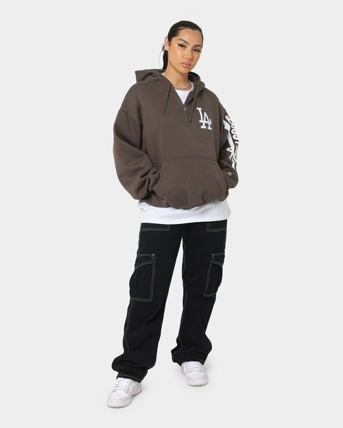 New Era Los Angeles Dodgers Quarter Zip Hoodie Moss