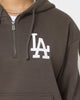 New Era Los Angeles Dodgers Quarter Zip Hoodie Moss
