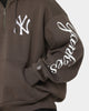 New Era New York Yankees Quarter Zip Hoodie Moss