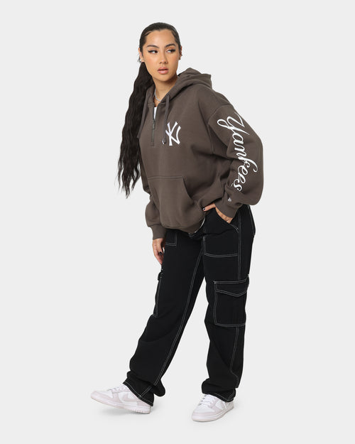 New Era New York Yankees Quarter Zip Hoodie Moss