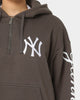 New Era New York Yankees Quarter Zip Hoodie Moss