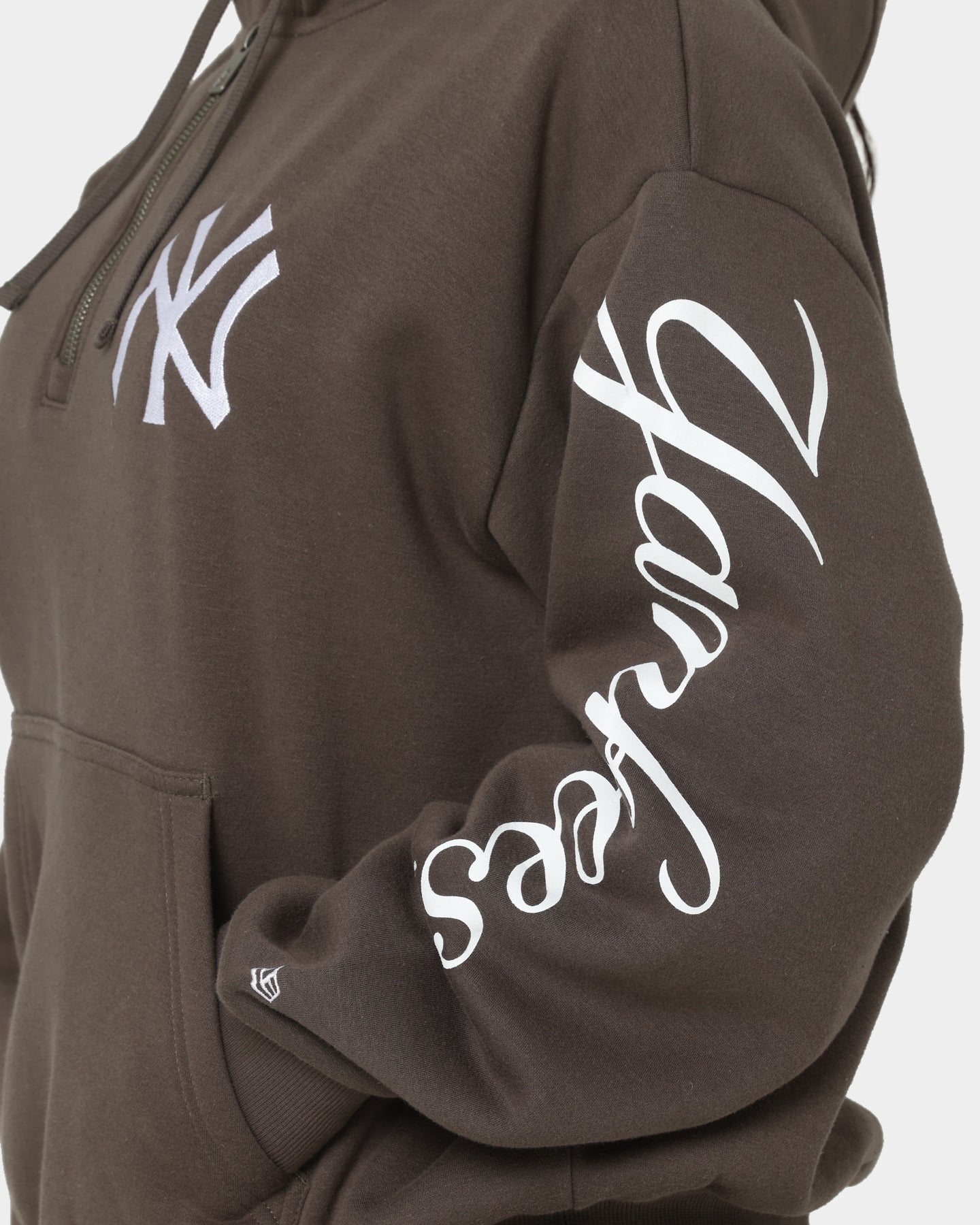 New Era New York Yankees Quarter Zip Hoodie Moss | Culture Kings US