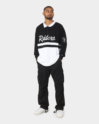 New Era Las Vegas Raiders Long Sleeve Rugby Jersey Black/White