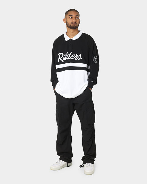 New Era Las Vegas Raiders Long Sleeve Rugby Jersey Black/White