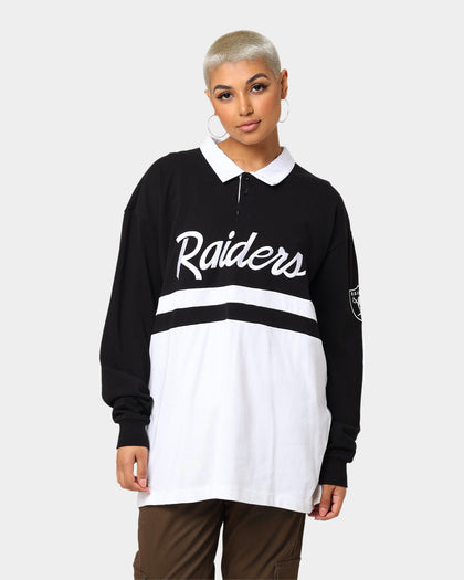 New Era Las Vegas Raiders Long Sleeve Rugby Jersey Black/White