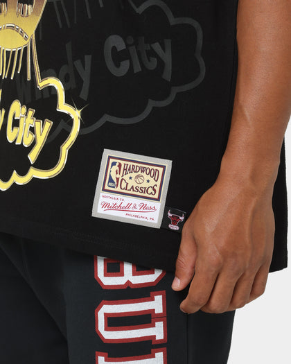 Mitchell & Ness Chicago Bulls Big Face 4.0 Short Sleeve T-Shirt Black