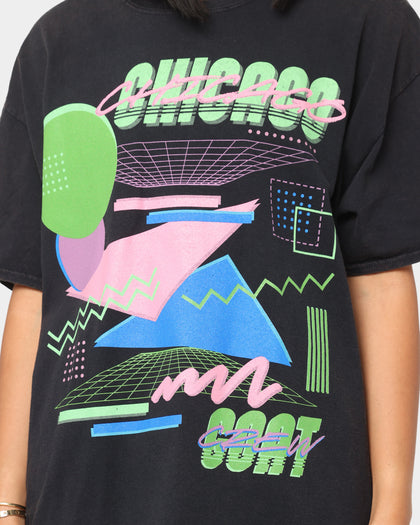 Goat Crew Retro Arcade Chicago Vintage T-Shirt Black Wash