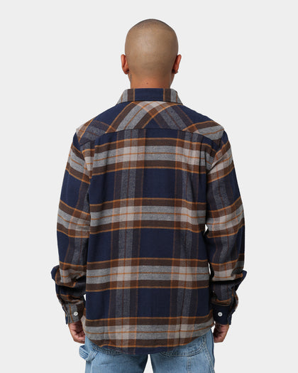 Brixton Bowery Long Sleeve Flannel Heather Joe Blue