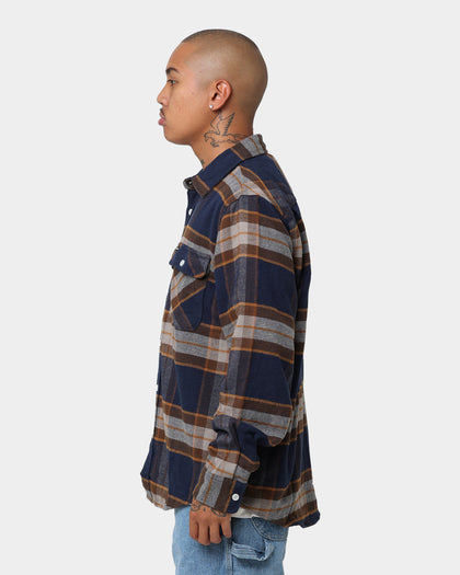 Brixton Bowery Long Sleeve Flannel Heather Joe Blue