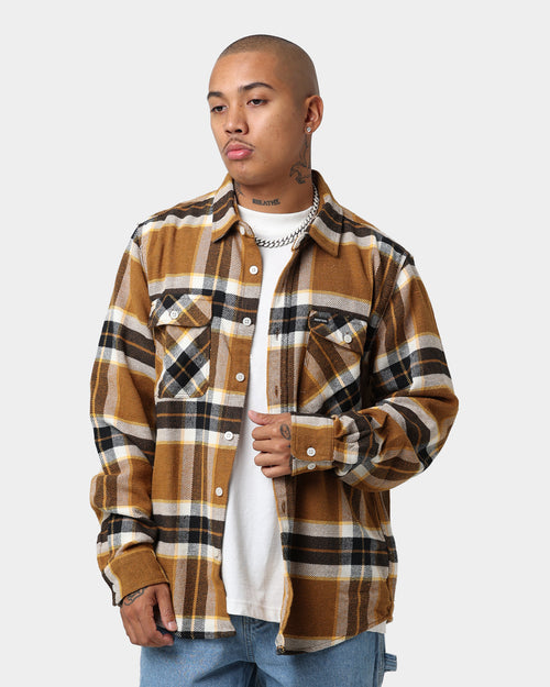 Brixton Bowery Long Sleeve Flannel Heather Medal Bronze