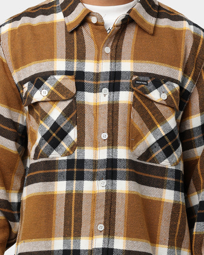 Brixton Bowery Long Sleeve Flannel Heather Medal Bronze