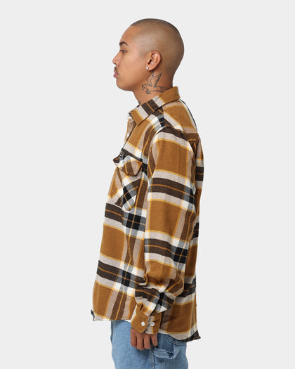 Brixton Bowery Long Sleeve Flannel Heather Medal Bronze