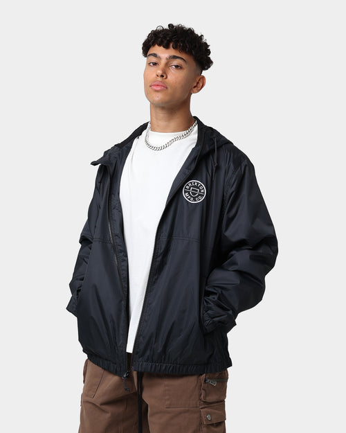 Brixton Claxton Crest Hooded Windbreaker Black/Black