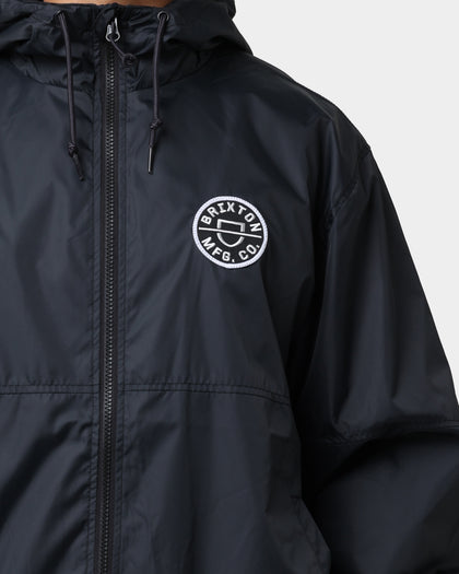 Brixton Claxton Crest Hooded Windbreaker Black/Black