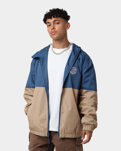 Brixton Claxton Crest Hooded Windbreaker Joe Blue/Mojave