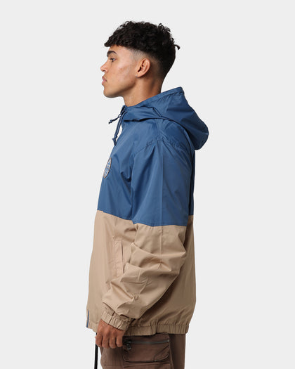 Brixton Claxton Crest Hooded Windbreaker Joe Blue/Mojave