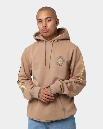 Brixton Crest Hoodie Mojave/Deep Brown