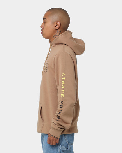 Brixton Crest Hoodie Mojave/Deep Brown