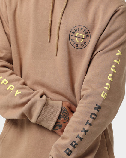 Brixton Crest Hoodie Mojave/Deep Brown