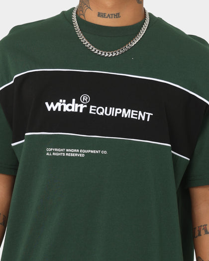 WNDRR Dropstep Panel T-Shirt Forest Green