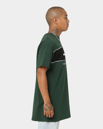 WNDRR Dropstep Panel T-Shirt Forest Green