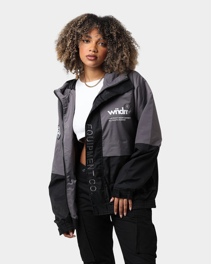 WNDRR In Line Spray Windbreaker Jacket Charcoal