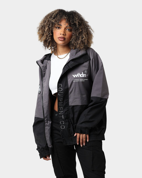 WNDRR In Line Spray Windbreaker Jacket Charcoal