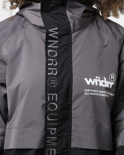 WNDRR In Line Spray Windbreaker Jacket Charcoal