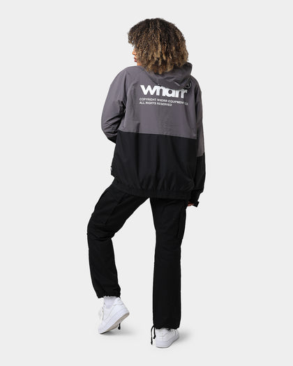 WNDRR In Line Spray Windbreaker Jacket Charcoal