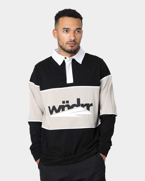 WNDRR Trails Rugby Polo Black/Tan