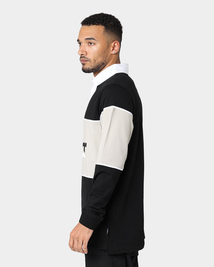 WNDRR Trails Rugby Polo Black/Tan