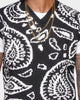 XXIII Paisley Vest Cardigan Black/White