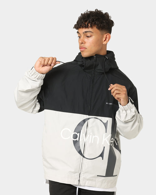Calvin Klein Bold Logo Blocked Windbreaker Stratus Grey/Ck Black