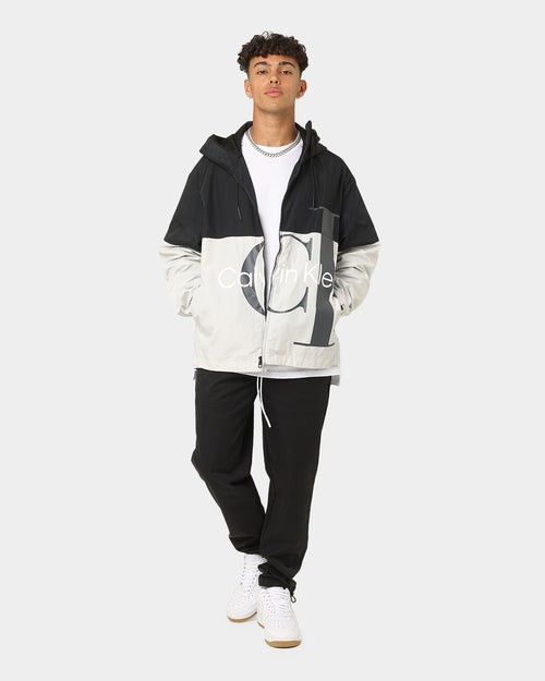 Calvin Klein Bold Logo Blocked Windbreaker Stratus Grey/Ck Black