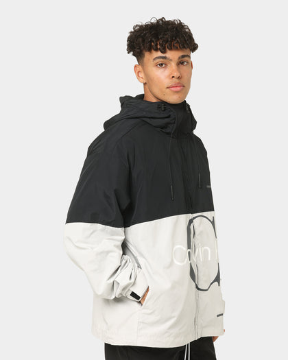 Calvin Klein Bold Logo Blocked Windbreaker Stratus Grey/Ck Black