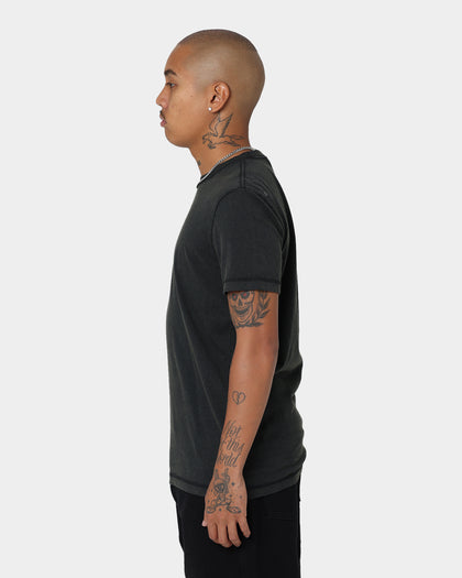 Calvin Klein Monogram Logo Washed T-Shirt Washed Black
