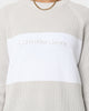 Calvin Klein Textured Blocking Sweater Stratus Grey