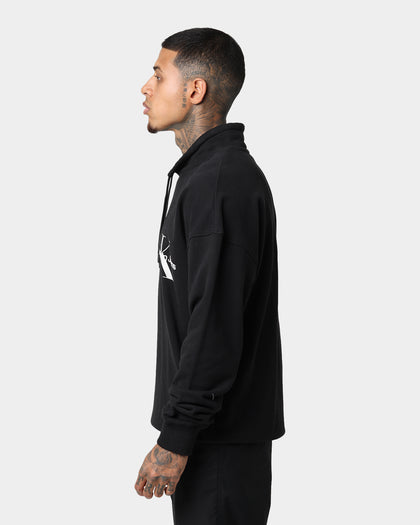 Calvin Klein Monogram Funnel Neck Sweatshirt CK Black