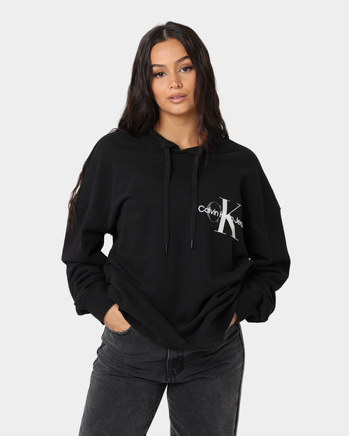 Calvin Klein Monogram Funnel Neck Sweatshirt CK Black