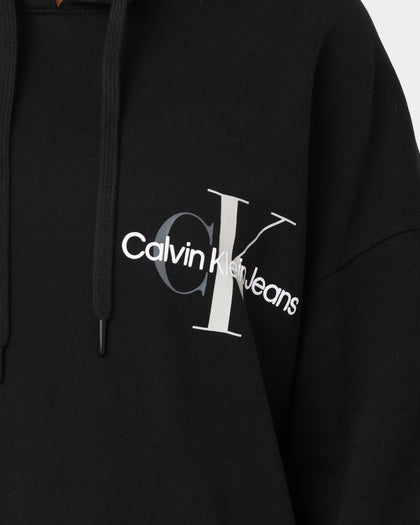 Calvin Klein Monogram Funnel Neck Sweatshirt CK Black