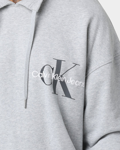 Calvin Klein Monogram Funnel Neck Sweatshirt Light Grey Heat
