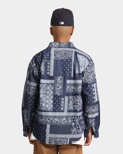 XXIII Paisley Denim Button Up Blue