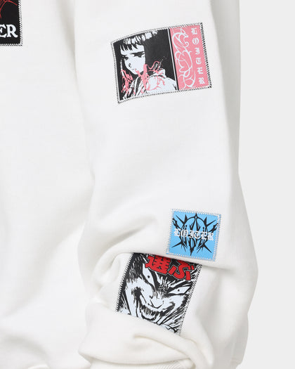 Loiter Patchwork Crewneck Off White