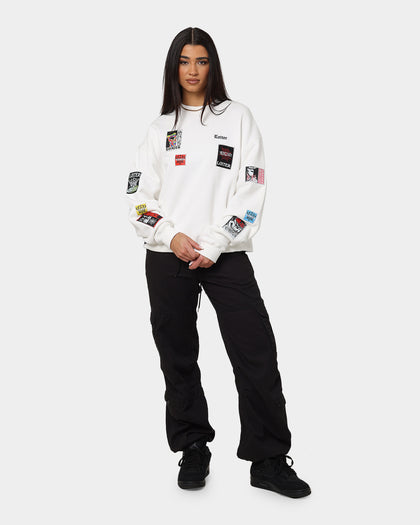 Loiter Patchwork Crewneck Off White