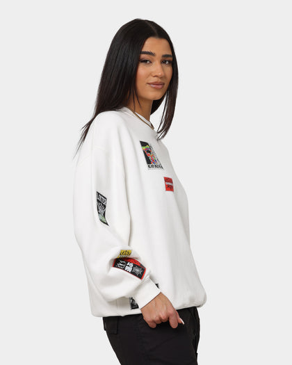 Loiter Patchwork Crewneck Off White