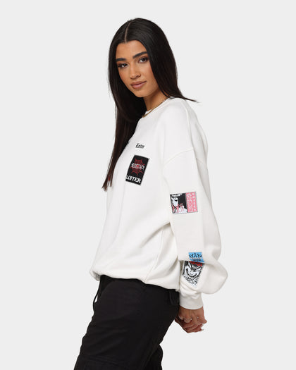 Loiter Patchwork Crewneck Off White