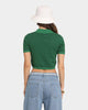 XXIII Women's Nora Stripe Crop Polo Green/Black